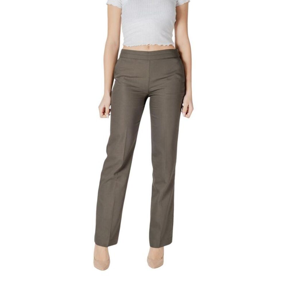 Morgan De Toi Straight Leg Slim Fit Pants Women Green Jeans & Pants
